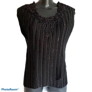 MODERN WOMAN, Black stretchy top, size M